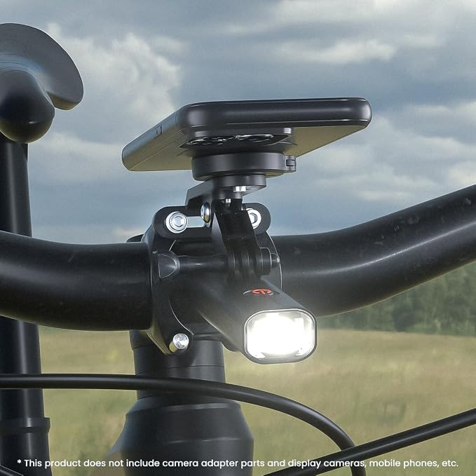 Out-Front Bike Phone Mount – 4-Point Buckle Quick Release | Aluminum CNC Holder with Light/GoPro Mount | Fits 4.0–6.7” Smartphones | Road Cycling