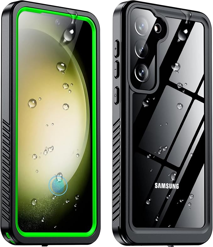 Temdan for Samsung Galaxy S23 Case,Waterproof Built-in Lens & Screen Protector[Full Body Shockproof][12 FT Military Drop Proof][Dustproof][IP68 Underwater] Case for Galaxy S23 6.1’’-Green