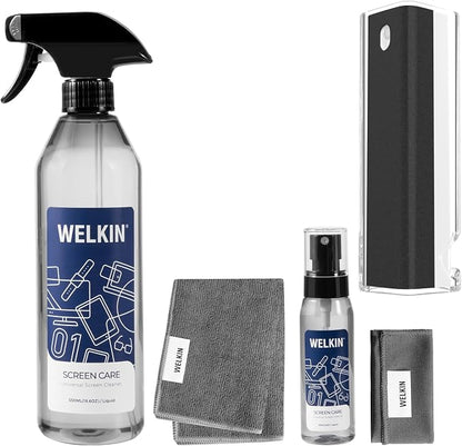 CLICK CLEAN Screen Cleaner Kit - 1 X Screen Cleaner for All Phones, Laptop and Tablet Screens, 2 X Cleaning Mist, 1 Microfiber Cloth and 1 Glass Wipe Included