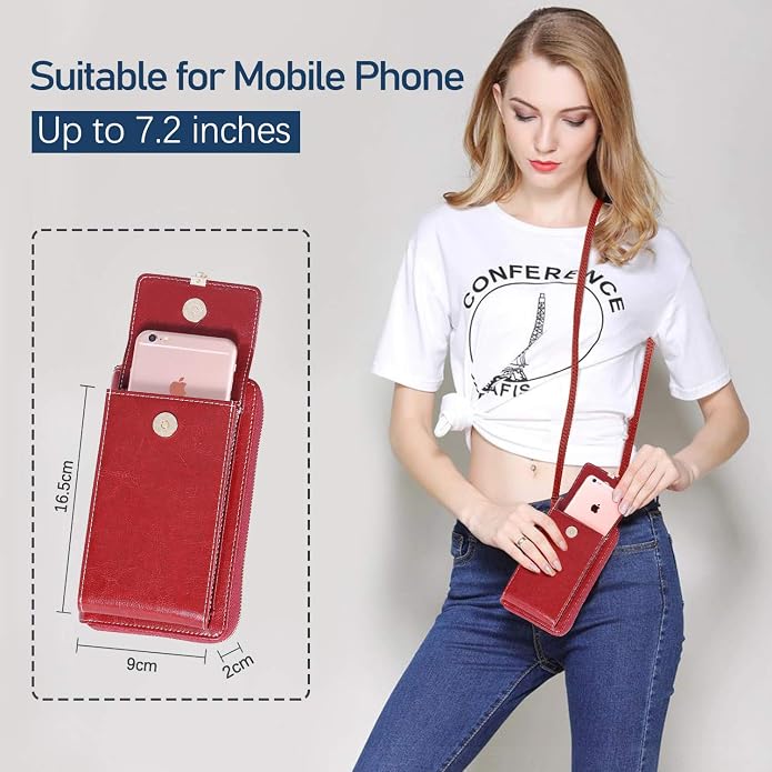 HUANLANG Small Crossbody Phone Bags for Women Leather Cell Phone Purse Wallet | Small, Cell Phone
