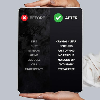 Electronic Screen Cleaner Wipes (80 Count, 2 Pack), Streak Free Pre-Moistened Wipes for Cleaning TVs, Laptops, Phones, Watches, Glasses, Cameras and Computer Screens