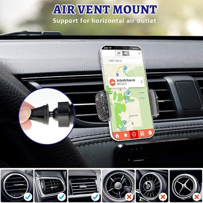 eing Car Phone Mount Bling Crystal Cell Phone Holder with One More Air Vent Base,Universal Universal Phone Car Air Vent Mount Holder Cradle for Dashboard,Windshield and Air Vent,Black