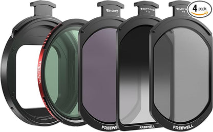 Freewell Pro Hybrid Magnetic Filter 1 to 10 Stop Variable ND/CPL with ND32, Soft Gradient 1.2, Black Glow Mist Compatible with Freewell iPhone Case & Cage