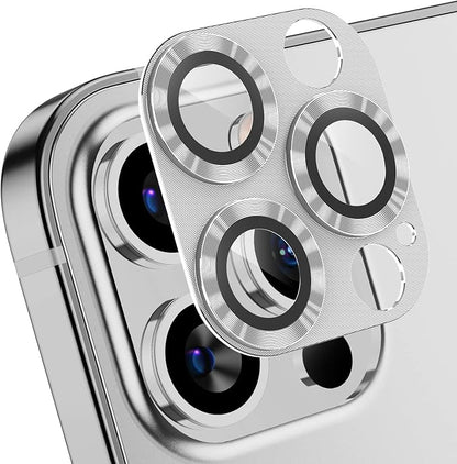 AFARER [2 Pack Camera Lens Protector for iPhone 12 Pro, Ultra HD Camera Lens Protector,Metal 9H Hardness Tempered Glass Cover,Anti-Scratch & Case Friendly for iPhone 12 Pro(Silver)