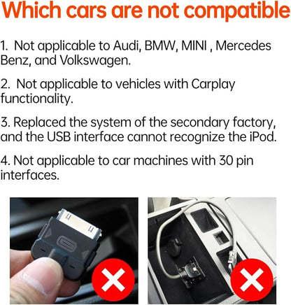 USB Bluetooth 5.3 Car Adapter Compatible for Infiniti,Nissan,GMC,Chevy,Honda,Ford,Mazda Music Interface Connector