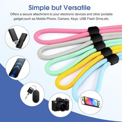 FrgKbTm Hand Wrist Strap Lanyard, Adjustable Nylon Colorful for Mobile Phone, Camara, USB Flash Drive, ID Name Tag Badge