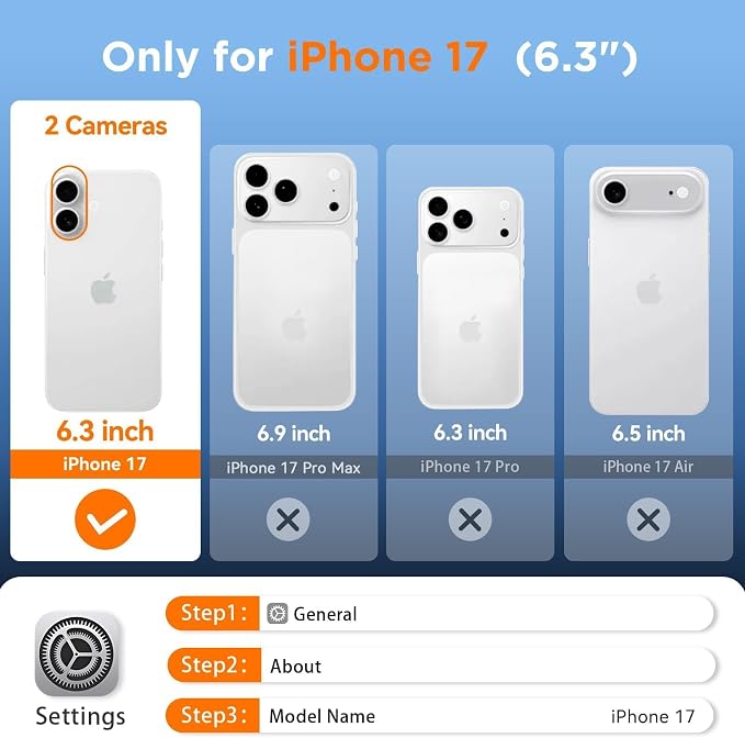 WIFORT for iPhone 17 Waterproof Case, [Fit for Magsafe] with Sapphire Lens & Screen Protector, IP68 Full Body 15FT Military Shockproof, Magnetic Frosted Phone Cover with Lanyard, 6.3" Black