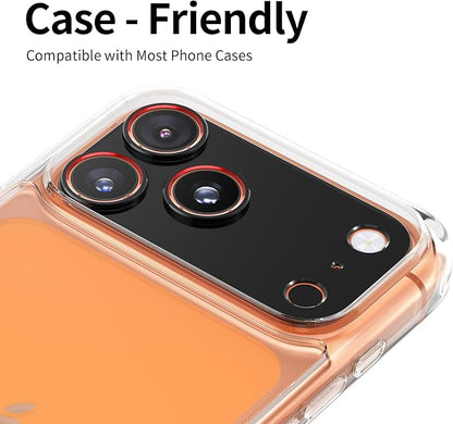 Camera Lens Protector for Phone 17 pro,Camera Ring Bumper, No Glass - Black