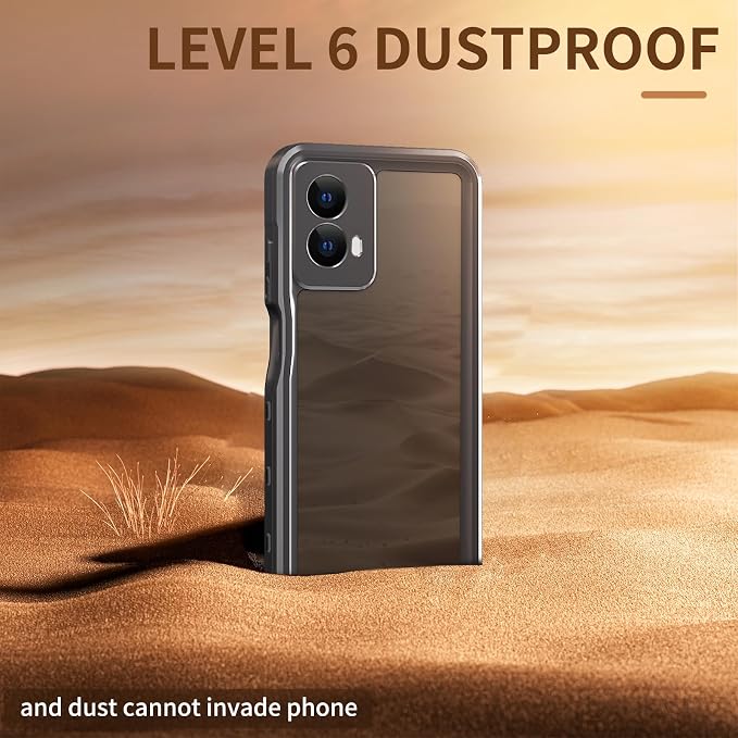 Beasyjoy for Moto G Stylus 5G 2024 Case Waterproof, IP68 Underwater with Built-in Screen Protector, Full Body Military Grade Shockproof Dustproof Protective Rugged Cover, Black