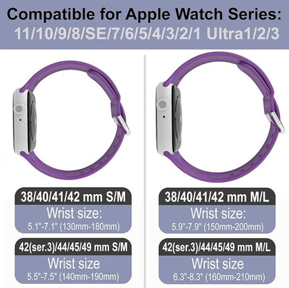 God is Greater Than the Highs and Lows Watch Band Compatible with Apple Watch Laser Engraved iWatch Band Silicone 38mm - 49mm Strap Jesus Psalm Christian God Blessed (38/40/41mm S/M, Purple)