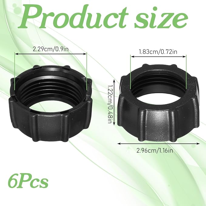 6 Pcs Car Phone Mount Replacement Parts Tightening Nut for Replacement Screw-On Parts Adapter Phone Holder Tightening Nut Screw-On Bracket Holder Ring for DVR Camcorder Wireless Charger
