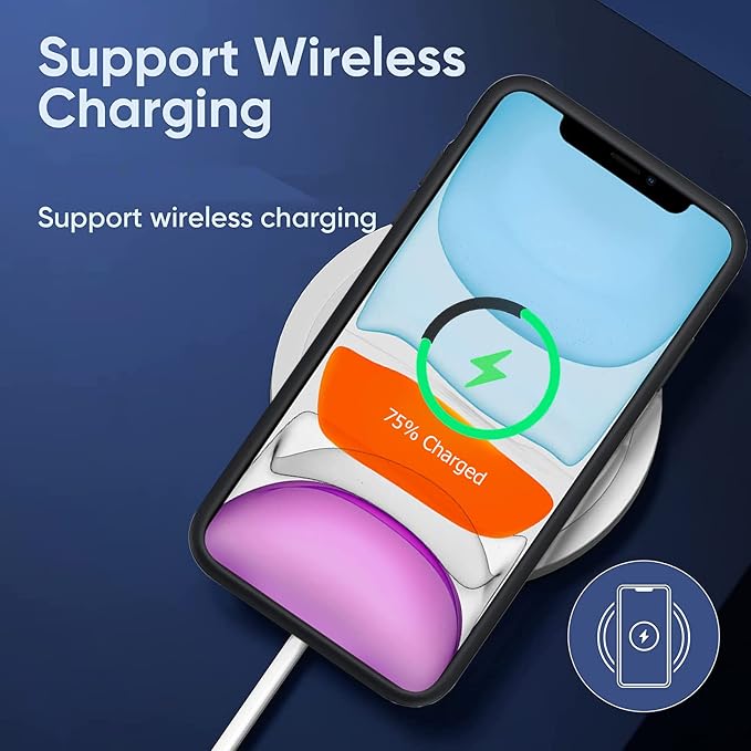 Battery Case for iPhone 11, Upgraded 10000mAh High-Capacity Protective Rechargeable Extended Battery Charger Cover Compatible with iPhone 11 (6.1 inch) Wireless Charging Case Support Carplay - Black