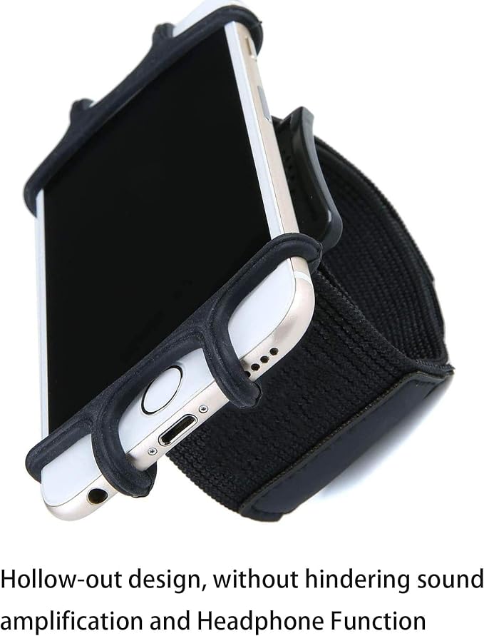 Wristband Armband Phone Holder, 360° Rotatable Sports Wristband for iPhone 11 Pro Max XR XS X 8 7 6 6s Plus, Galaxy, Google Pixel,Forearm Armband Phone Holder