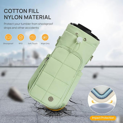 Telena Water Bottle Holder with Strap RFID Crossbody Bags for Women for Walking, Hiking, Cycling