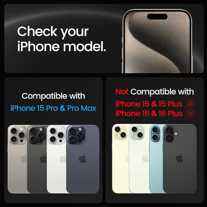 iGluz 2 Pack Anti-Reflection Camera Lens Protector for iPhone 15 Pro/iPhone 15 Pro Max [Anti-fog Coating][1-Step Installation Tray][Strong Adsorption] 9H Shatterproof Tempered Glass-Natural Titanium