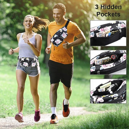 CXWMZY Fanny Packs For Women & Men, Waist Bag Hip Bum Bag Strap Extension Large Capacity Easy Carry Any Phone Passport Wallet for Outdoors Workout Traveling Casual Running Hiking Cycling Dog Walking
