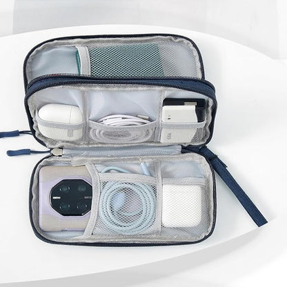 Electronic Organizer Travel Case Water Resistant Cord Pouches for Organization,Cable Organizer,All-in-One Double Layers Storage Bag for Accessories,Charger, Cable