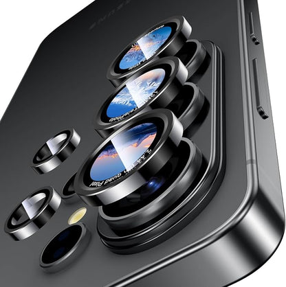 Uyiton for Samsung Galaxy S26 Ultra Camera Lens Protector - [Case-Friendly][Not Easy to Break][Ultra-Thin] Military-Grade Tempered Glass with Aluminum Metal Rear Camera Screen Cover - Black
