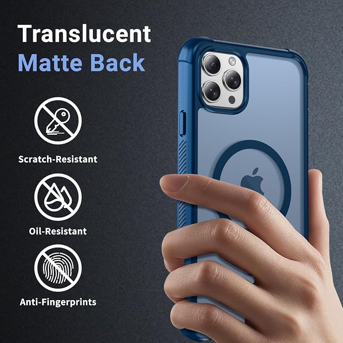jaroco Magnetic for iPhone 11 Pro Max Case, [Compatible with MagSafe][Military Grade Drop Protection][Heavy Duty Protection][Non-Slip][Shockproof] 2-Layer Durable Bumper Phone Case 6.5''-Deep Blue