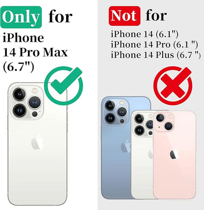 Cozycase Compatible with iPhone 14 Pro Max Waterproof Case - Full Body Shockproof Dustproof Dropproof Built in Screen Protector Rugged Waterproof Case for iPhone 14 Pro Max 6.7 Inch Black
