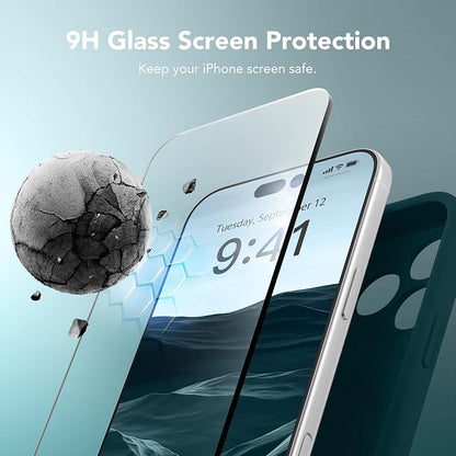 Magnetic for iPhone 17 Pro Max Case, Compatible with MagSafe, [Full Camera Protection][Screen Protector] Silicone Shockproof Protective Phone Case for iPhone 17 Pro Max 6.9", Deep Blue