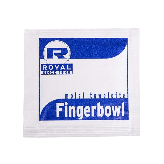 Royal Moist Wet Wipe Towelette, Individually Wrapped, Package of 1000