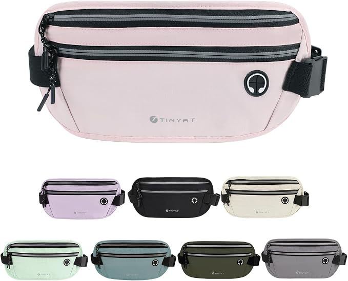 Slim Running Belt for Women Men Runners Fanny Packs With Phone Holder Hidden Pockets Exercise Waist Bag for Marathon Workout