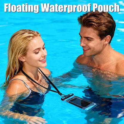 Floating Waterproof Phone Pouch 2 Pack - IPX8 Waterproof Phone Case with Lanyard, Universal Protector for iPhone 17/16/15/14/13 Pro Max Plus & Galaxy S25/S24, Yellow