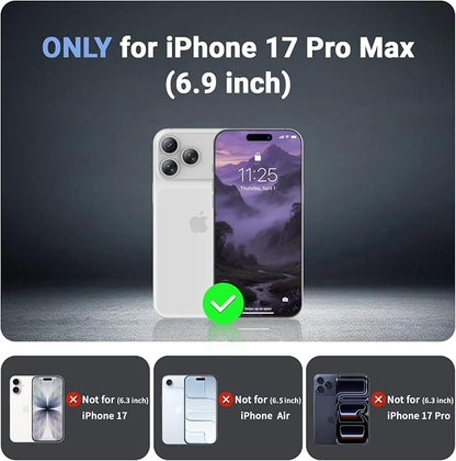 jaroco Magnetic for iPhone 17 Pro Max Case, [Compatible with MagSafe][Military Grade Drop Protection][Heavy Duty Protection][Non-Slip][Shockproof] 2-Layer Durable Bumper Phone Case 6.9''-Dark Purple