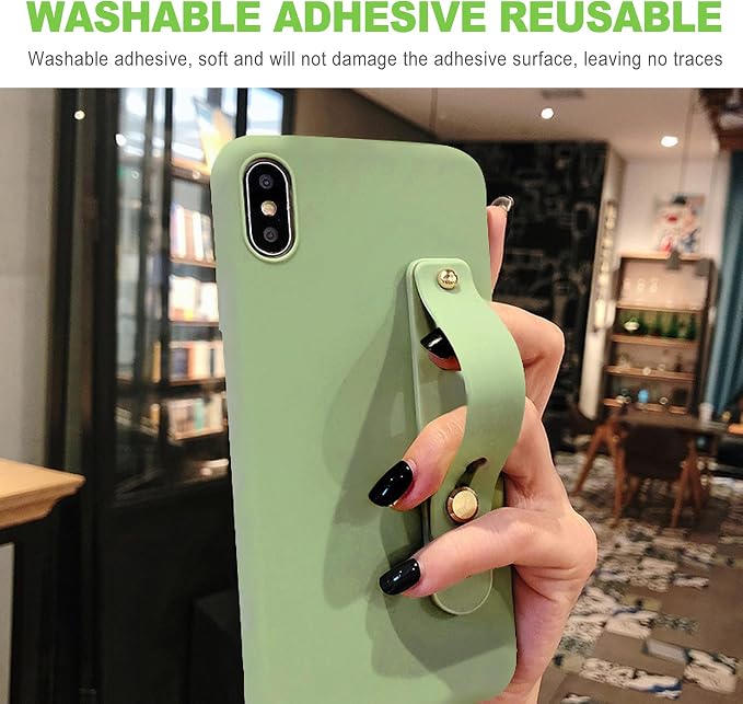 12-Piece Universal Phone Loop Finger Strap Holder, Portable Silicone Grip Strap for Phone Cases, Telescopic Finger Loop (Assorted Colors)