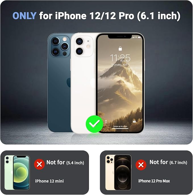 jaroco Magnetic for iPhone 12/12 Pro Case, [Compatible with MagSafe][Military Grade Drop Protection][Heavy Duty Protection][Non-Slip][Shockproof] 2-Layer Durable Bumper Phone Case 6.1''-Antique White