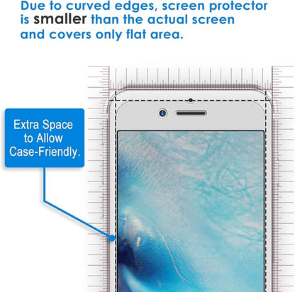 JETech Screen Protector for iPhone 6s Plus/6 Plus, 2-Pack | HD Clear, Tempered Glass Film, Anti-Scratch Glass