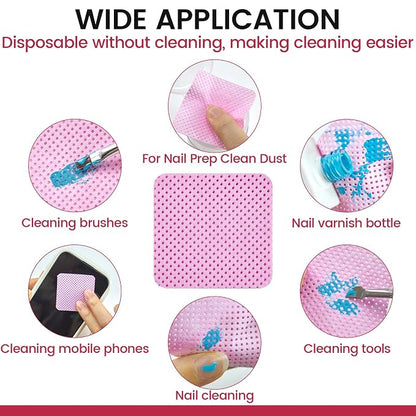 2000PCS Lint Free Nail Wipes for Gel Nail Polish Absorbent Soft Gel Nails Wipes Eyelash Extension Glue Nail Cleaning Pads for Nails Art Supplies