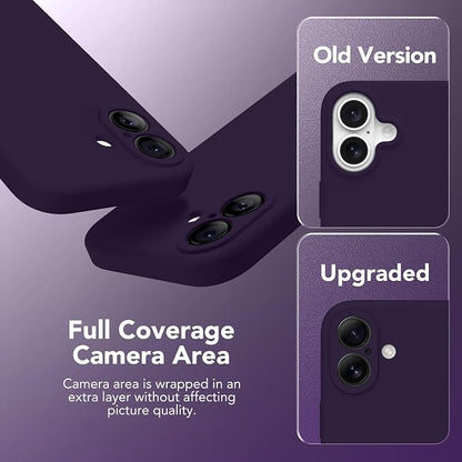 Magnetic for iPhone 17 Case, Compatible with MagSafe, [Full Camera Protection][Screen Protector] Silicone Shockproof Protective Phone Case for iPhone 17 6.3", Deep Purple