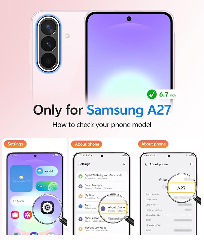 FNTCASE for Galaxy A27 5G Phone Case, Fit for Magsafe, Screen Protector | Translucent Matte, 14FT Military Grade Drop Protection, Slim Shockproof Protective, for Samsung A 27 4G Cover, Light Purple