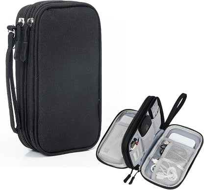 Electronic Organizer Travel Case Water Resistant Cord Pouches for Organization,Cable Organizer,All-in-One Double Layers Storage Bag for Accessories,Charger, Cable