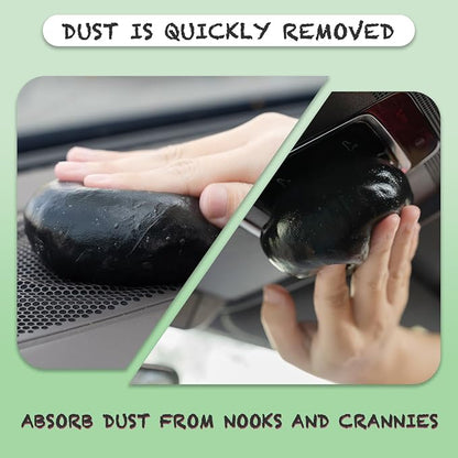 Cleaning Gel for Car Cleaner Cleaning Kit Automotive Air Vent Dust Cleaning Slime for Auto Cleaning Putty Universal Dust Car Accessories Car Interior Cleaner Keyboard Cleaning Laptop Black