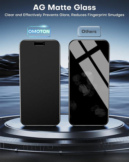 OMOTON 2+2 Pack Matte Screen Protector for iPhone Air, Matte Layer Film with Camera Lens Protector, Easy Installation Tool, Anti-glare, Smooth Touch， Feel as Silk