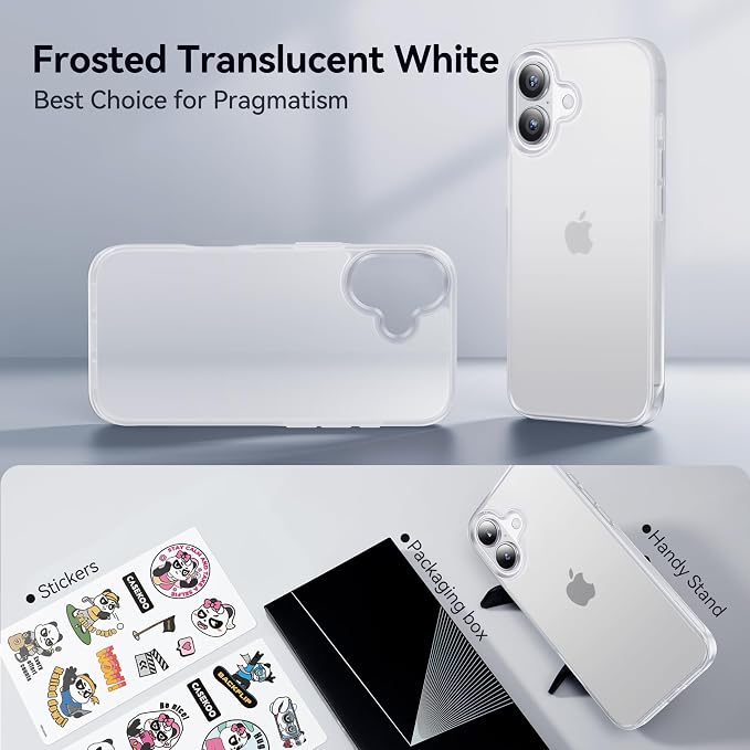 CASEKOO Armor Shockproof Designed for iPhone 17 Case [16FT Military Grade Protection] Matte Finish Protective Phone Case Anti-Fingerprint Thin Slim Hard Cover for iPhone 17, Frosted White