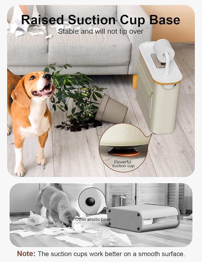 TAZENI Toilet Paper Storage Basket Holder Holds 9-12 +1 Rolls Elegant Multi-Functional Bathroom Toilet Paper Holder Stand Storage Organizer Waterproof with Tray Hold Phone Wet Wipes Beige