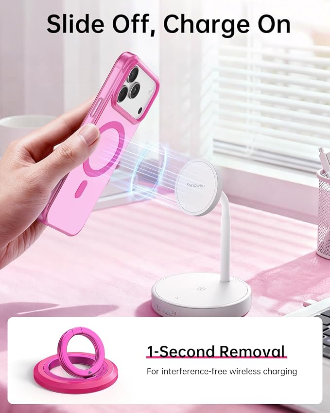 SYNCWIRE for MagSafe Phone Grip, Valentine's Galentine's Day Birthday Gifts for Her Women Mom Girlfriend Best Friends Sister Wife Teen Girl Magnetic Phone Ring Holder Kickstand