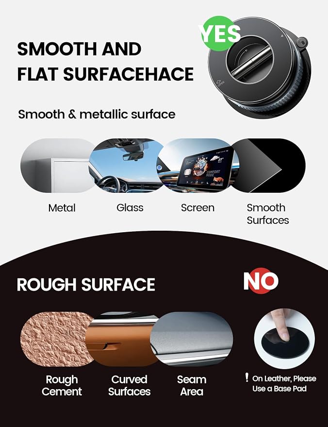 Lamicall Car Phone Holder - [70 LBS Strongest Suction] for Magsafe Car Mount, 360° Adjustable Suction Cup Phone Mount Dashboard Windshield Vacuum Magnetic Phone Holder for Car fit iPhone 17Pro Max Kit