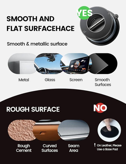 Lamicall Car Phone Holder - [70 LBS Strongest Suction] for Magsafe Car Mount, 360° Adjustable Suction Cup Phone Mount Dashboard Windshield Vacuum Magnetic Phone Holder for Car fit iPhone 17Pro Max Kit