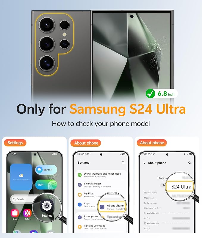 FNTCASE for Samsung Galaxy S24 Ultra Case, Compatible with Magsafe Green | Screen Protector, Full Camera Protection, Translucent Matte, 14FT Military Grade Drop Proof, Protective Phone Cover