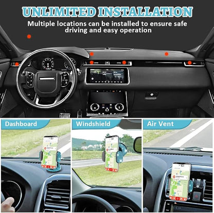 eing Car Phone Mount Cell Phone Holder with One More Air Vent Base,Bling Crystal Universal Phone Mount Holder Cradle for Dashboard,Windshield and Air Vent,Blue