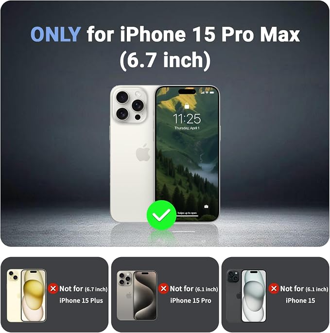 jaroco Magnetic for iPhone 15 Pro Max Case, [Compatible with MagSafe][Military Grade Drop Protection][Heavy Duty Protection][Non-Slip][Shockproof] 2-Layer Durable Bumper Phone Case 6.7''-Army Green