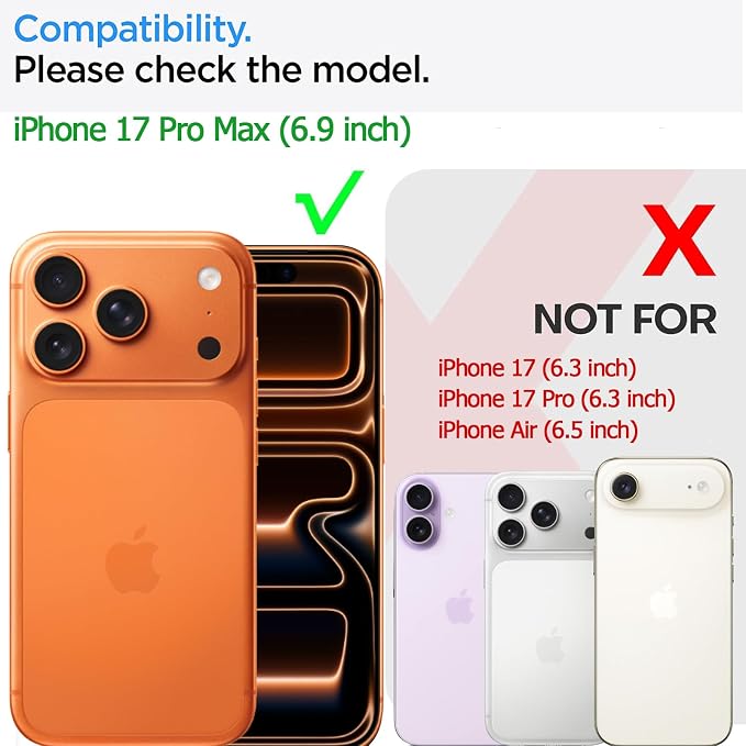 Battery Case for iPhone 17 Pro Max, 12000mAh High-Capacity Protective Rechargeable Extended Charger Case Compatible Magsafe with iPhone 17 Pro Max (6.9 inch) Wireless Charging Cover & Carplay (Black)