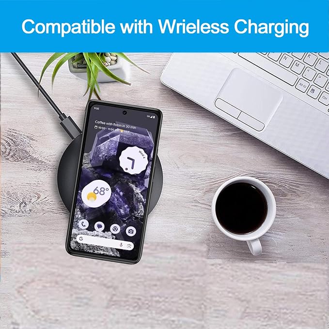 Battery Case for Pixel 8a, Upgraded 10000mAh Battery Pack Rechargeable Charger Case with Wireless Charging Compatible for Pixel 8a (6.1 inch) External Charging Cover(Black)