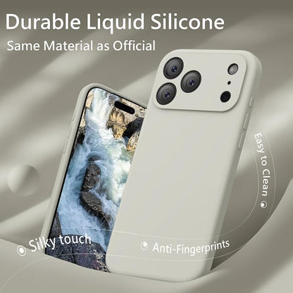 FireNova Magnetic for iPhone 17 Pro Max Case, Compatible with MagSafe, [Integrated Silicone Camera Control Button] [Camera Protection] Anti-Scratch Microfiber Lining Phone Case, 6.9", Stone