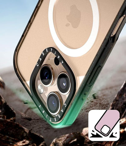 CASETiFY Impact iPhone 13 Pro Case [4X Military Grade Drop Tested / 8.2ft Drop Protection/Compatible with Magsafe] - Under The Sea - Clear Black